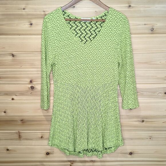 Habitat Top Womens Small Green Textured Knit Fit and Flare Tunic Art - Picture 1 of 9